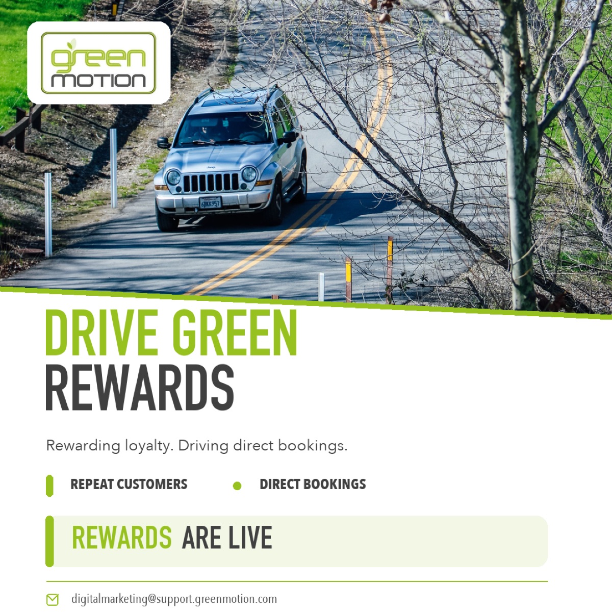 Green Motion Drive Green Rewards poster